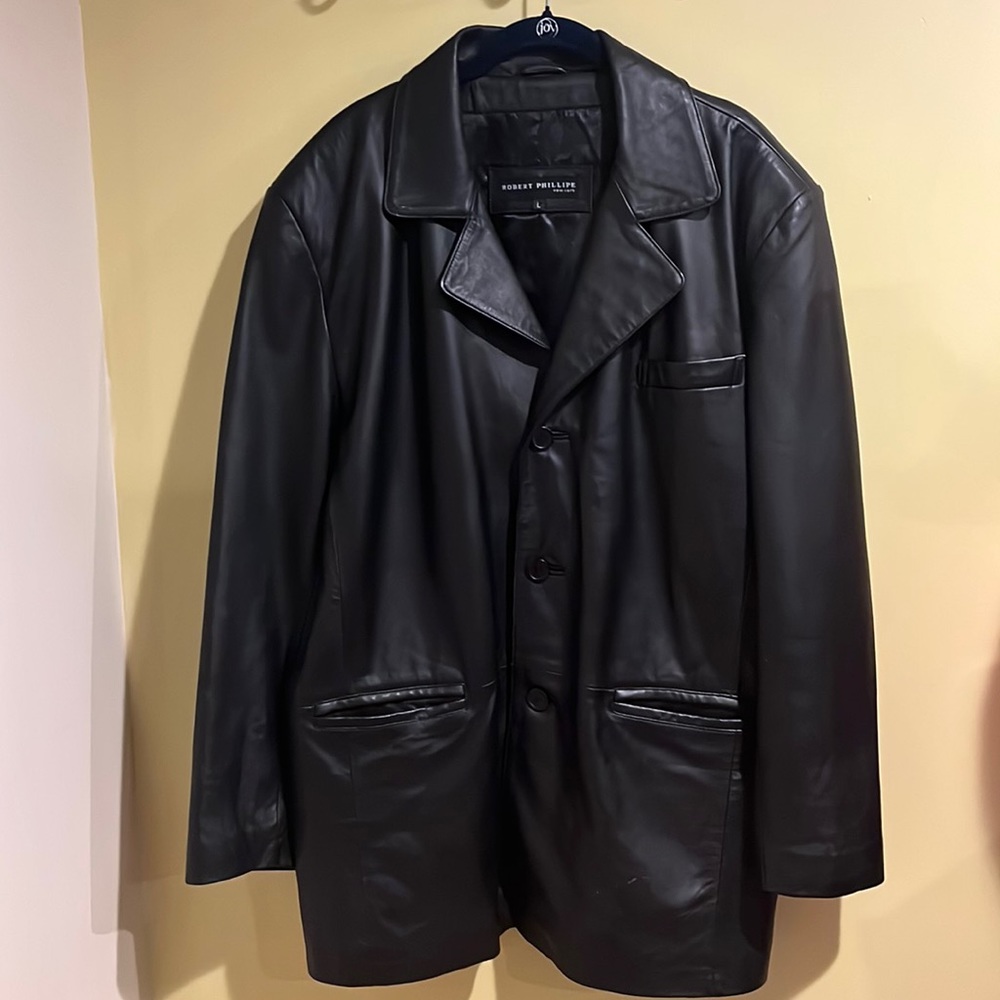Leather Robert Phillipe Jacket Size L EUC